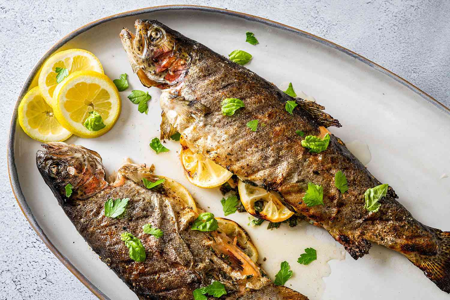 Basil-Rosemary Grilled Trout Recipe