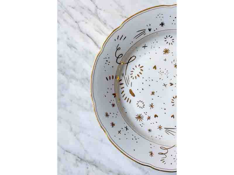 Scalloped Stardust Plates